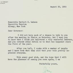 Letter: 1933 August 22