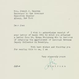 Letter: 1933 April 6