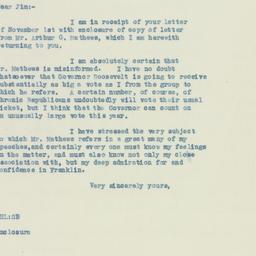 Letter: 1932 November 3