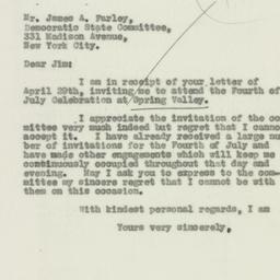 Letter: 1931 May 5