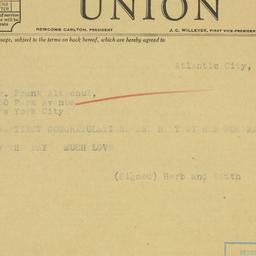 Telegram: 1935 April 21