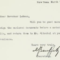 Letter: 1938 March 7