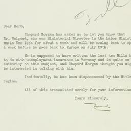 Letter: 1933 June 28
