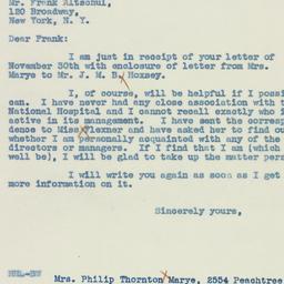 Letter: 1937 December 1