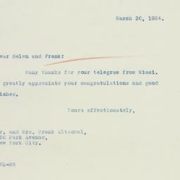 Letter: 1934 March 30