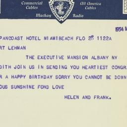Telegram: 1934 March 28