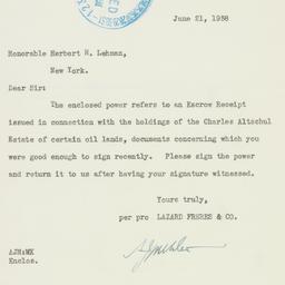 Letter: 1938 June 21