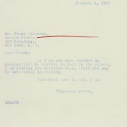 Letter: 1933 January 4