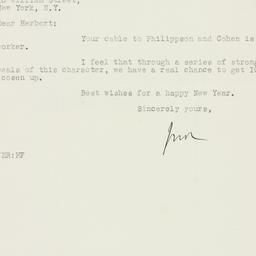 Letter: 1925 December 30