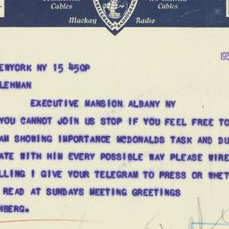 Telegram: 1934 March 15