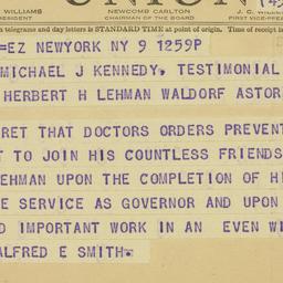 Telegram: 1943 January 9