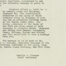 Memorandum: 1943 December 27