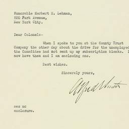Letter: 1931 October 22