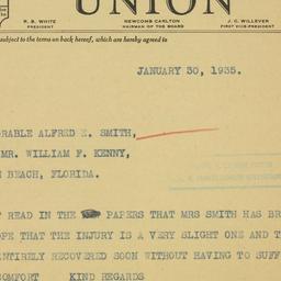 Telegram: 1935 January 30