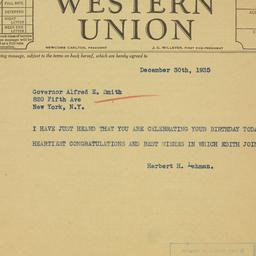Telegram: 1935 December 30