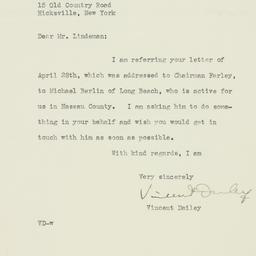 Letter: 1933 May 18