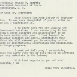 Letter: 1952 February 5