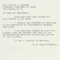 Letter: 1950 May 16