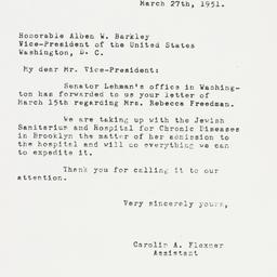 Letter: 1951 March 27