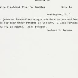 Letter: 1950 November 24