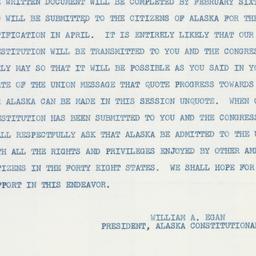 Telegram: 1956 January 9