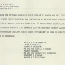 Telegram: 1950 November 30