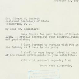 Letter: 1950 November 27