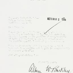 Letter: 1956 March 3