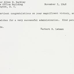 Telegram: 1948 November 5