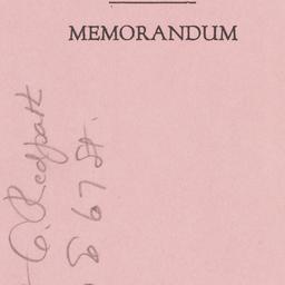 Memorandum: n.d.