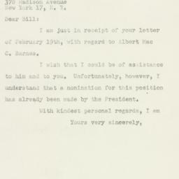Letter: 1950 February 25