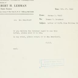 Memorandum: 1949 October 27