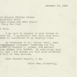Letter: 1949 October 16