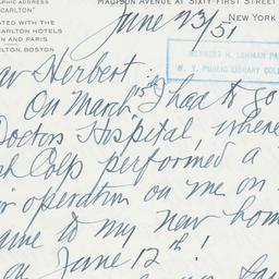 Letter: 1951 June 23