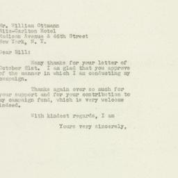 Letter: 1949 October 27