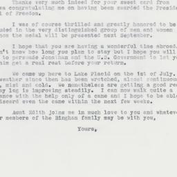 Letter: 1963 July 16