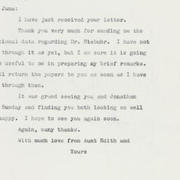 Letter: 1961 April 27