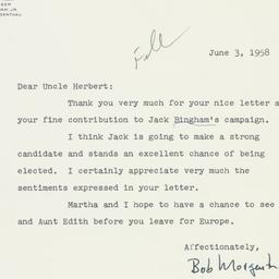 Letter: 1958 June 3