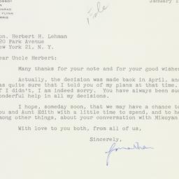 Letter: 1959 January 16