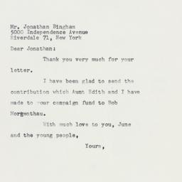 Letter: 1958 June 2