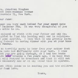Letter: 1962 December 10