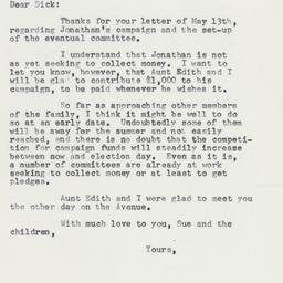 Letter: 1958 May 15