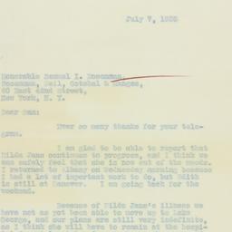 Letter: 1933 July 7