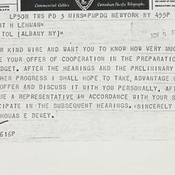 Telegram: 1942 November 5