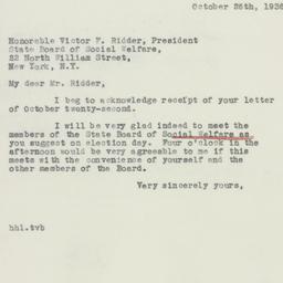 Letter: 1936 October 26