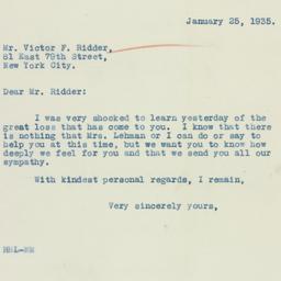 Letter: 1935 January 25