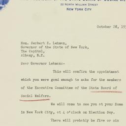 Letter: 1936 October 28