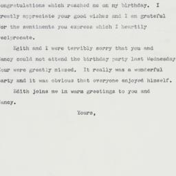 Letter: 1963 April 2