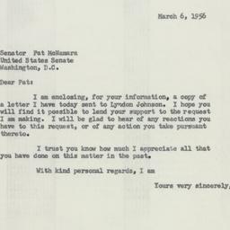 Letter: 1956 March 6