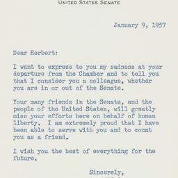 Letter: 1957 January 9